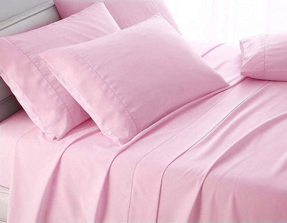 400 Thread Count,100% Egyptian Cotton 2pc Pillowcase Breathable, Cool & Crisp Cotton Pillow Cover, Standard/Queen Size, Pink