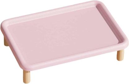 Raised Pet Feeder Stand Water Bowl Dispenser Stand Versatile Protect Neck Comfort Easy to Supplies Elevated Holder, Pink