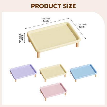 Raised Pet Feeder Stand Water Bowl Dispenser Stand Versatile Protect Neck Comfort Easy to Supplies Elevated Holder, Pink