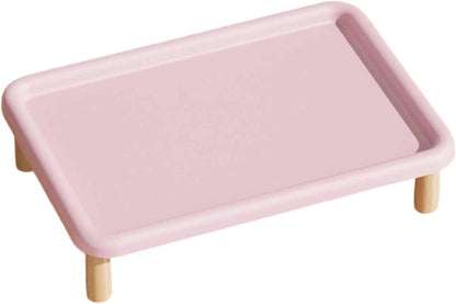 Raised Pet Feeder Stand Water Bowl Dispenser Stand Versatile Protect Neck Comfort Easy to Supplies Elevated Holder, Pink