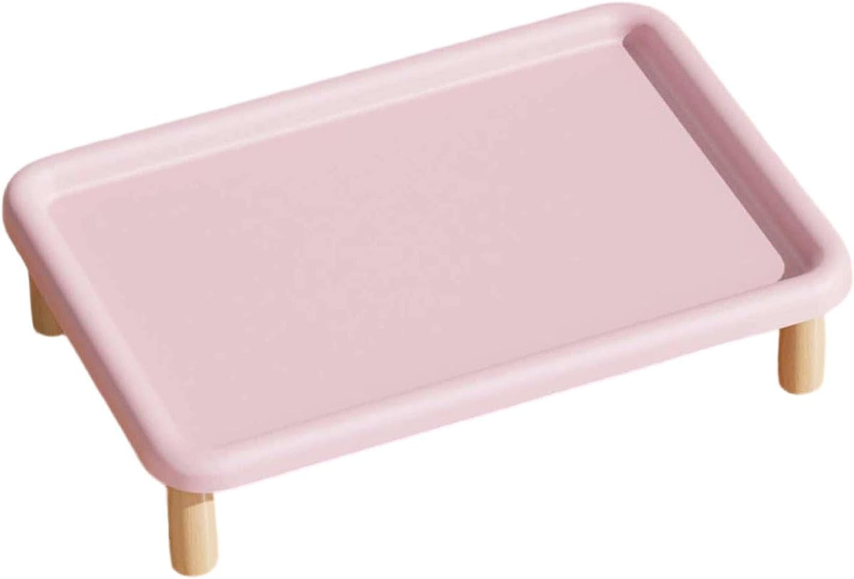 Raised Pet Feeder Stand Water Bowl Dispenser Stand Versatile Protect Neck Comfort Easy to Supplies Elevated Holder, Pink