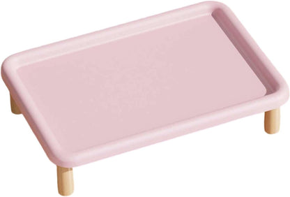 Raised Pet Feeder Stand Water Bowl Dispenser Stand Versatile Protect Neck Comfort Easy to Supplies Elevated Holder, Pink