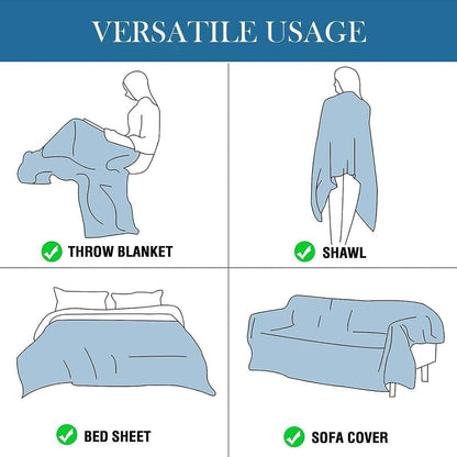 Plush Throw Blanket Sofa Cover - Soft & Comfortable Multifunctional Slipcovers for Living Room Chair, Couch, Bed - Modern Decorative Travel Blanket & Nap Throws - Armchair Sofa Towel