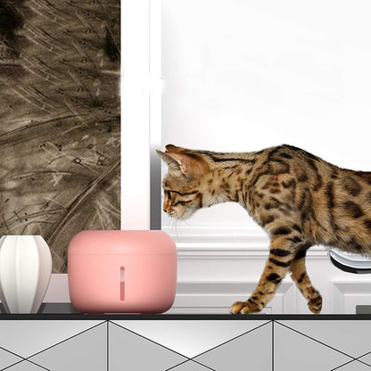 Cat Dog Water Fountain, 2.5L/84Oz Ultra-Quiet Pet Water Fountain Automatic Cat Water Dispenser Electric Water Drinking Fountain for Cats, Dogs with Filter, Water Level Window