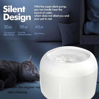 Cat Dog Water Fountain, 2.5L/84Oz Ultra-Quiet Pet Water Fountain Automatic Cat Water Dispenser Electric Water Drinking Fountain for Cats, Dogs with Filter, Water Level Window