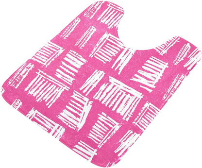 Abstract Pink Stripe Absorbent Bathroom Rug, 24''x16'' Extra Soft Thick Plush Bath Mat, Non-Slip Shaggy Bath Rug for Tub, Shower and Bath, Machine Washable