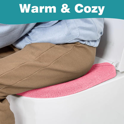 Toilet Seat Cover with Snaps Fixed, Toilet Seat Cushion for Bathroom