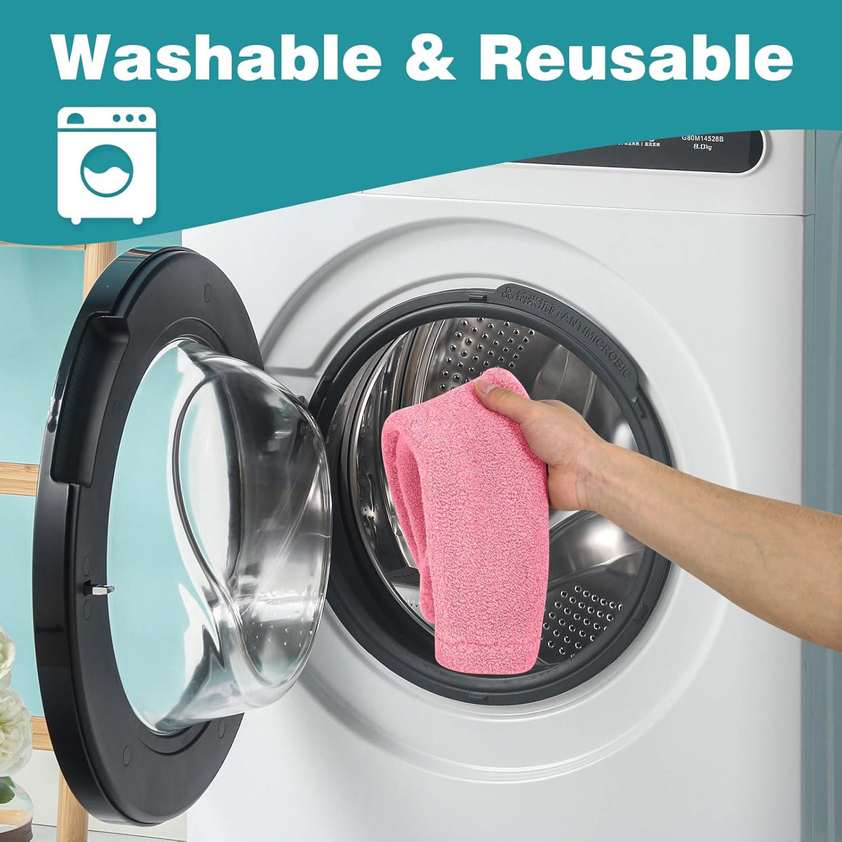 Toilet Seat Cover with Snaps Fixed, Toilet Seat Cushion for Bathroom