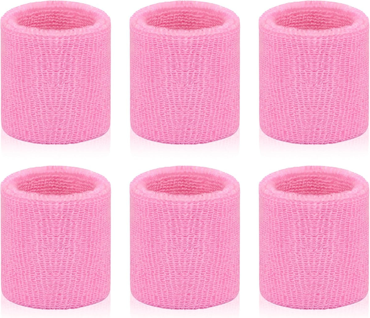 6 Pack Sweatbands Sports Wristband Breathable Wrist Band