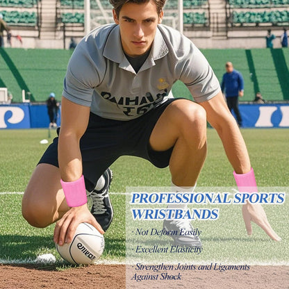 6 Pack Sweatbands Sports Wristband Breathable Wrist Band