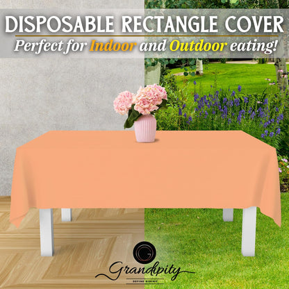 Plastic Table Cloth Disposable 12 Pack 54” x 108” Rectangle
