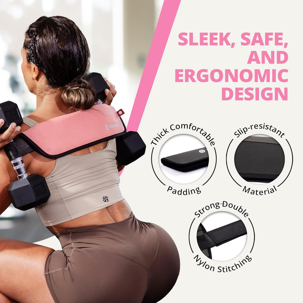 Premium Hip Thrust Belt - Adjustable Exercise Belt for Glutes & Squats, Hip Thrust Pad for Comfort, Versatile Gym Equipment for Home - Weightlifting Belt Support for Women