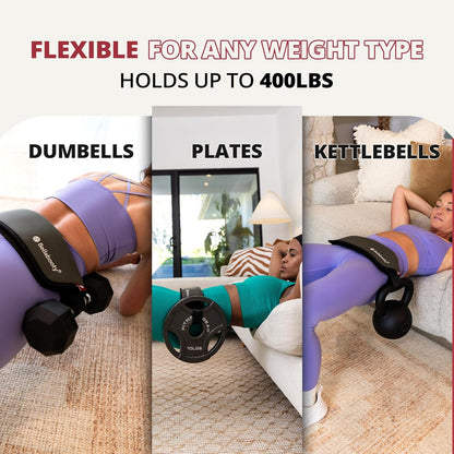 Premium Hip Thrust Belt - Adjustable Exercise Belt for Glutes & Squats, Hip Thrust Pad for Comfort, Versatile Gym Equipment for Home - Weightlifting Belt Support for Women