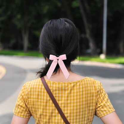 12pcs Collegiate Style Ponytail Holder Hair Bows, Ribbon Bows Cheer Bows Scrunchies Hair Bow Bands Hair Ropes Hair Ties for Women Girls Cheerleading Toddler Sports Hair Accessories Decoration (Pink)