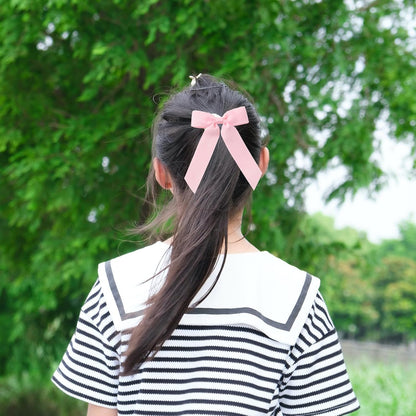 12pcs Collegiate Style Ponytail Holder Hair Bows, Ribbon Bows Cheer Bows Scrunchies Hair Bow Bands Hair Ropes Hair Ties for Women Girls Cheerleading Toddler Sports Hair Accessories Decoration (Pink)