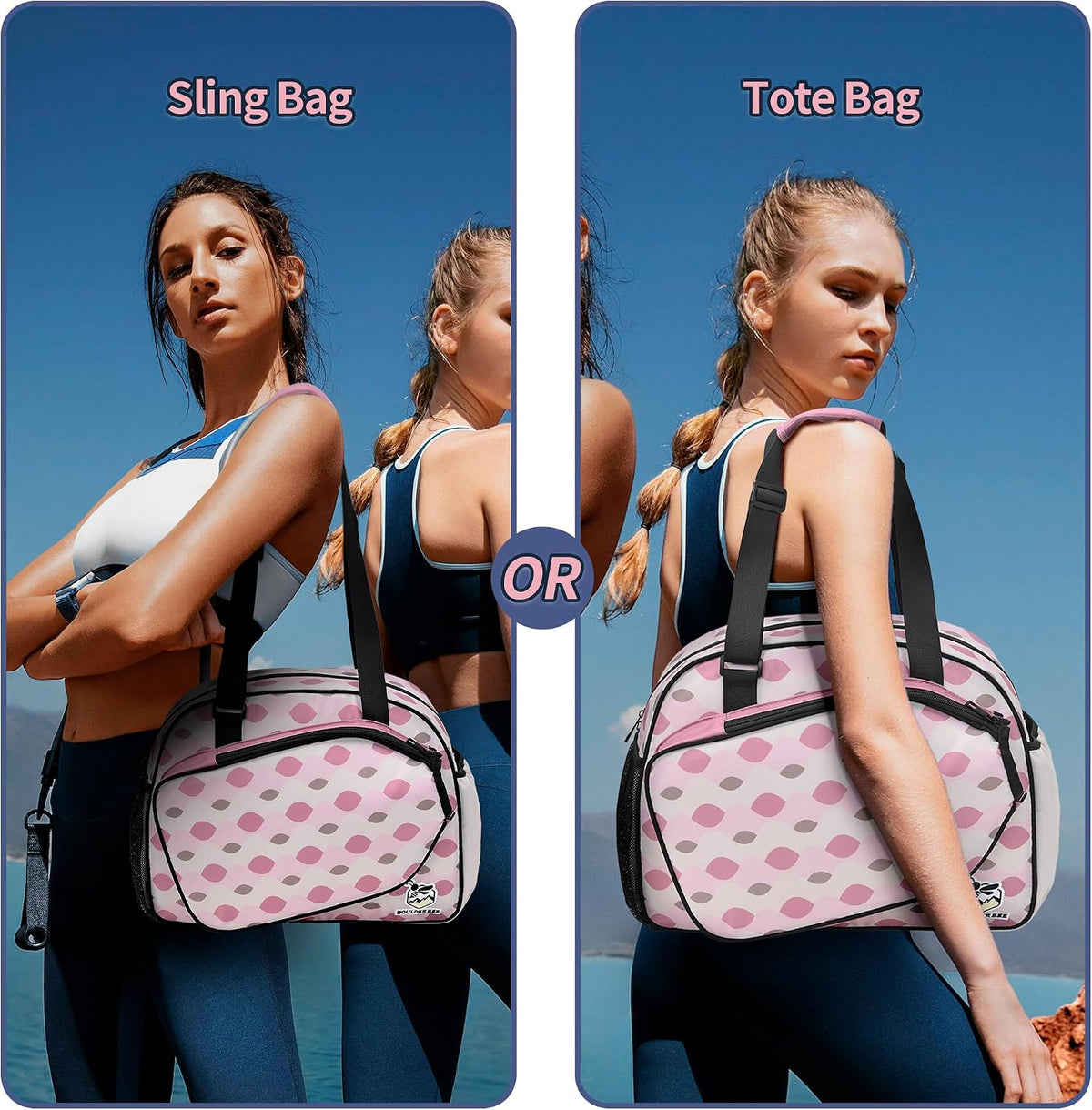 Pickleball Tote Bag for Women with Paddle Holder