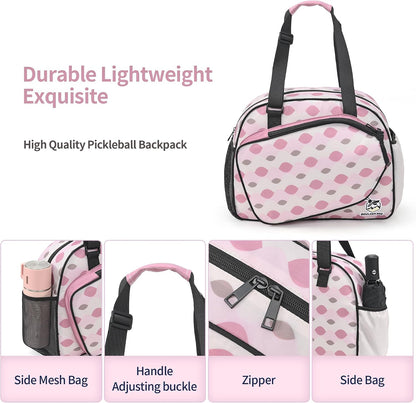 Pickleball Tote Bag for Women with Paddle Holder