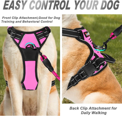 Dog Harness No Pull for Large Dogs Front Back Clips,Dog Vest