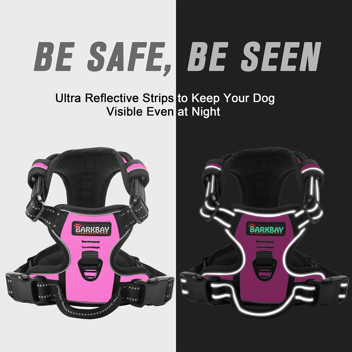 Dog Harness No Pull for Large Dogs Front Back Clips,Dog Vest