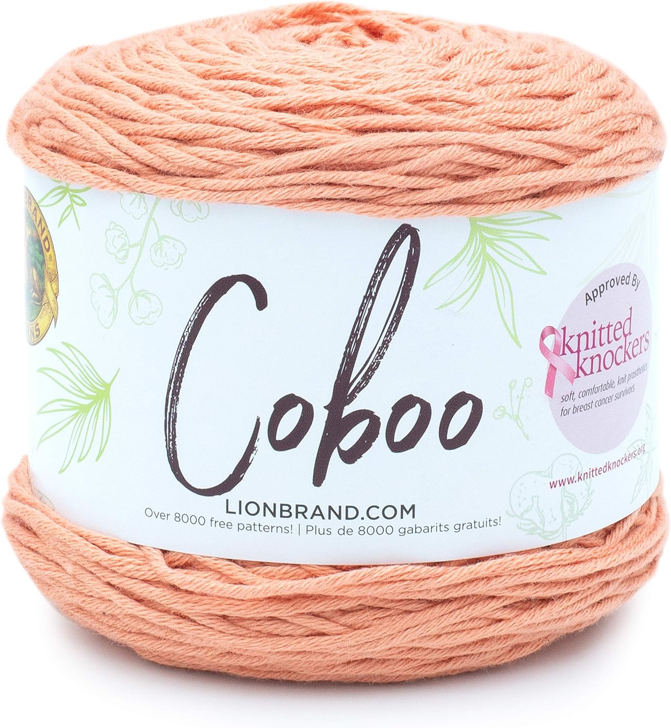 (1 Skein) Coboo Yarn, Peach | Cotton, Rayon from Bamboo Blend Yarn for Knitting, Crochet, Crafts, DK Fiber for Blankets, Soft Shawls, Sweaters, Clothes