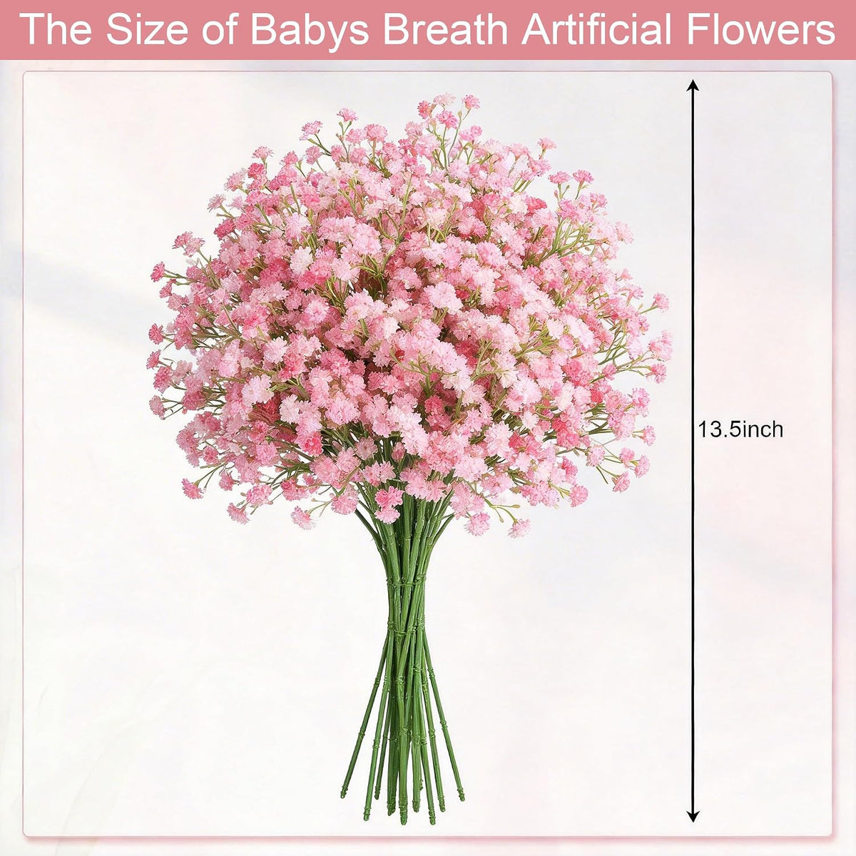 120 PCS Pink Babys Breath Artificial Flowers, Real Touch