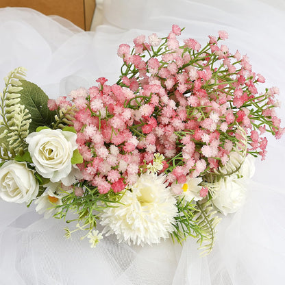 120 PCS Pink Babys Breath Artificial Flowers, Real Touch