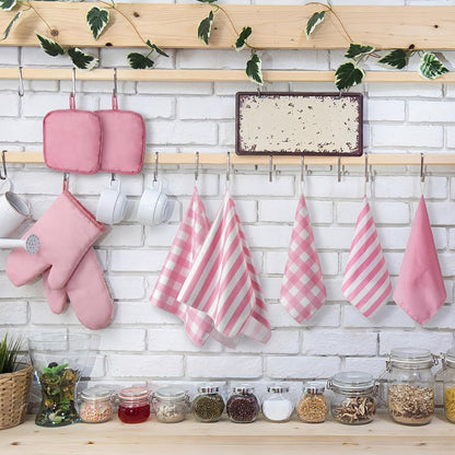 18pcs Kitchen Decor Accessories Set, Rose Pink