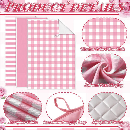 18pcs Kitchen Decor Accessories Set, Rose Pink