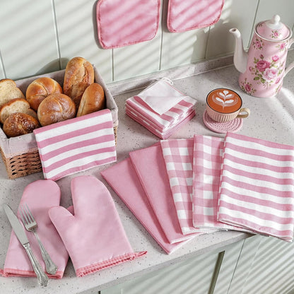 18pcs Kitchen Decor Accessories Set, Rose Pink