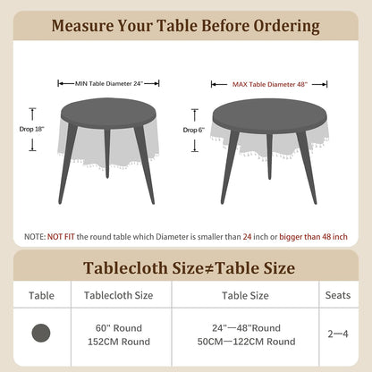 Pink Gingham Table Cloth Round Tables Buffalo Plaid Checkered Tablecloth Cotton Linen Farmhouse Tablecloths Washable Wrinkle Free for Baby Shower Picnic Kitchen, 60", 2-4 Seats