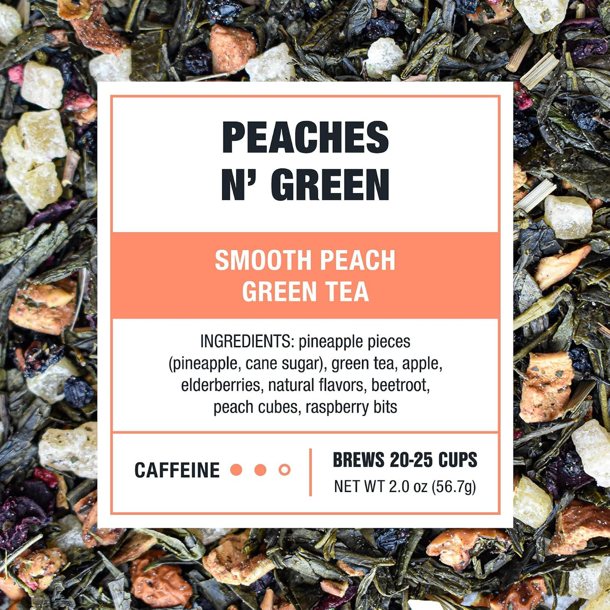 Peaches N' Green, Loose Leaf, Smooth Peach Green Tea