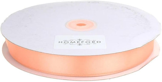Single Faced Satin Ribbon, 7/8-inch, 100-yard, Light Peach