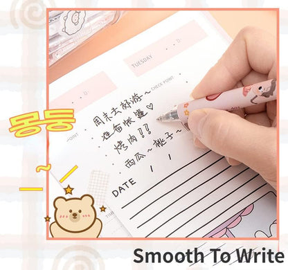 30 Pcs Cute Pens Bulk, 0.5mm Kawaii Gel Pens Medium Point, Aesthetic Retractable Writing Pens, Cute Ballpoint for Gift Office School Supplies (Pink-3)