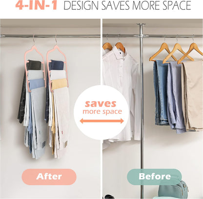 Velvet Pant Clothes Hanger Space Saving Non Slip Hanger Jean Slack Hangers