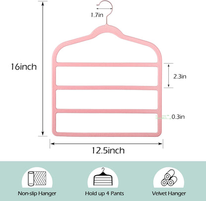 Velvet Pant Clothes Hanger Space Saving Non Slip Hanger Jean Slack Hangers