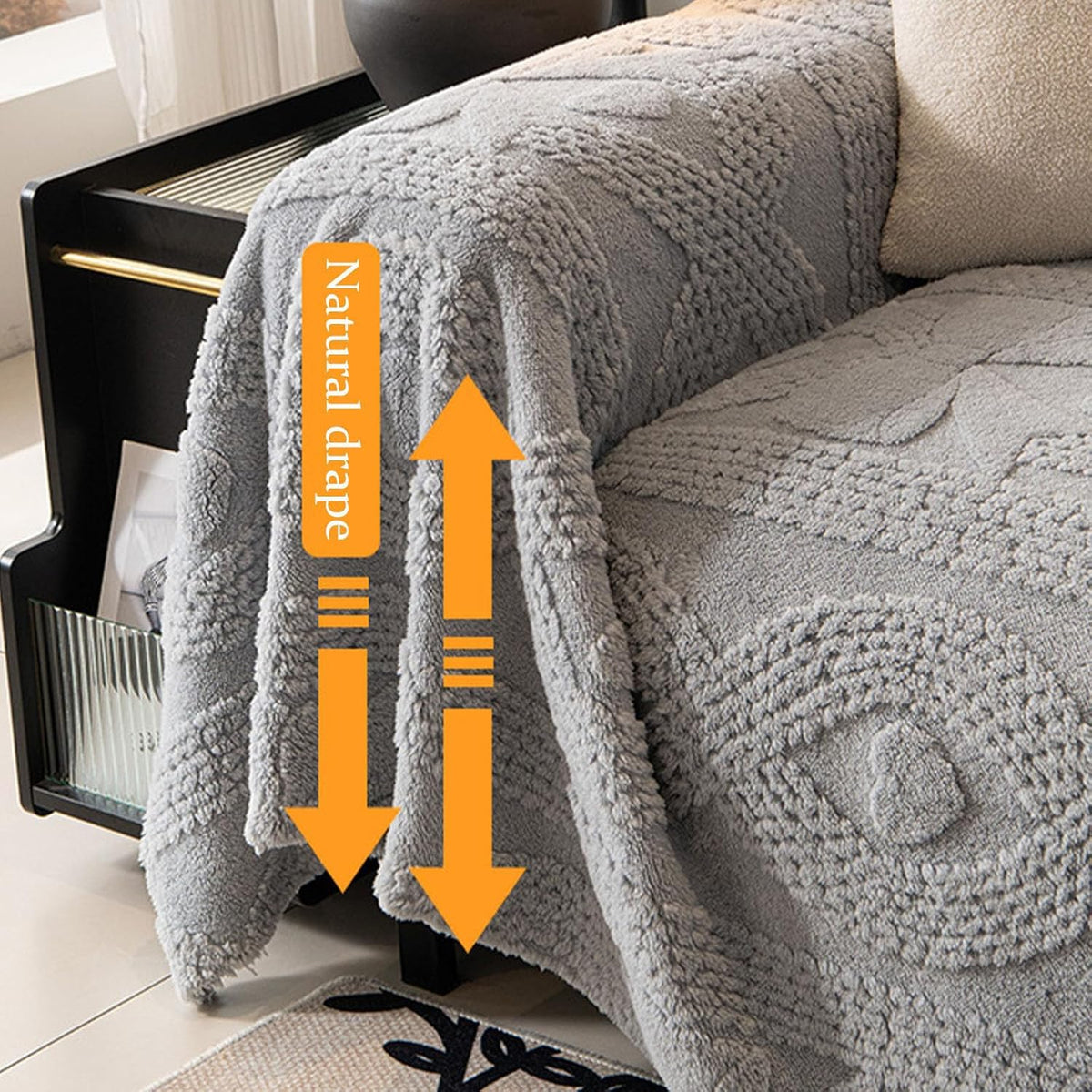 Bowknot Geometric Jacquard Plush Multifunctional Sofa Blanket Couch Cover - Reversible Luxury Throw Blanket,Machine Washable Home Decor for Living Room Bedroom (Pink,180 * 150cm/70.8 * 59.0in)