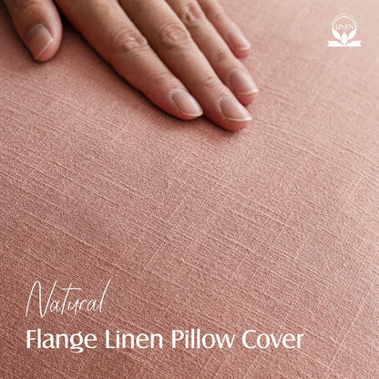 Linen Solid Decorative Throw Pillow Covers 18x18 Inch Coral Pink