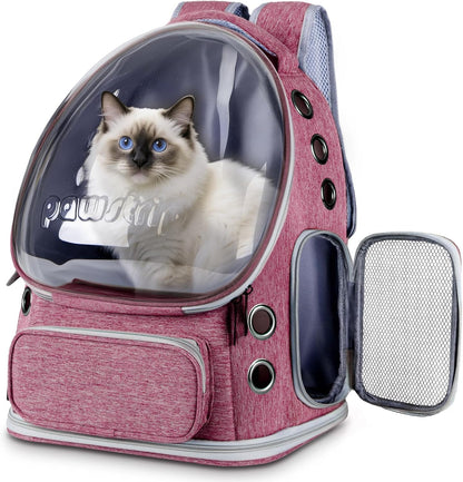 Cat Backpack Carrier Clear Bubble Window for Cats & Small Dogs up to 15 lb