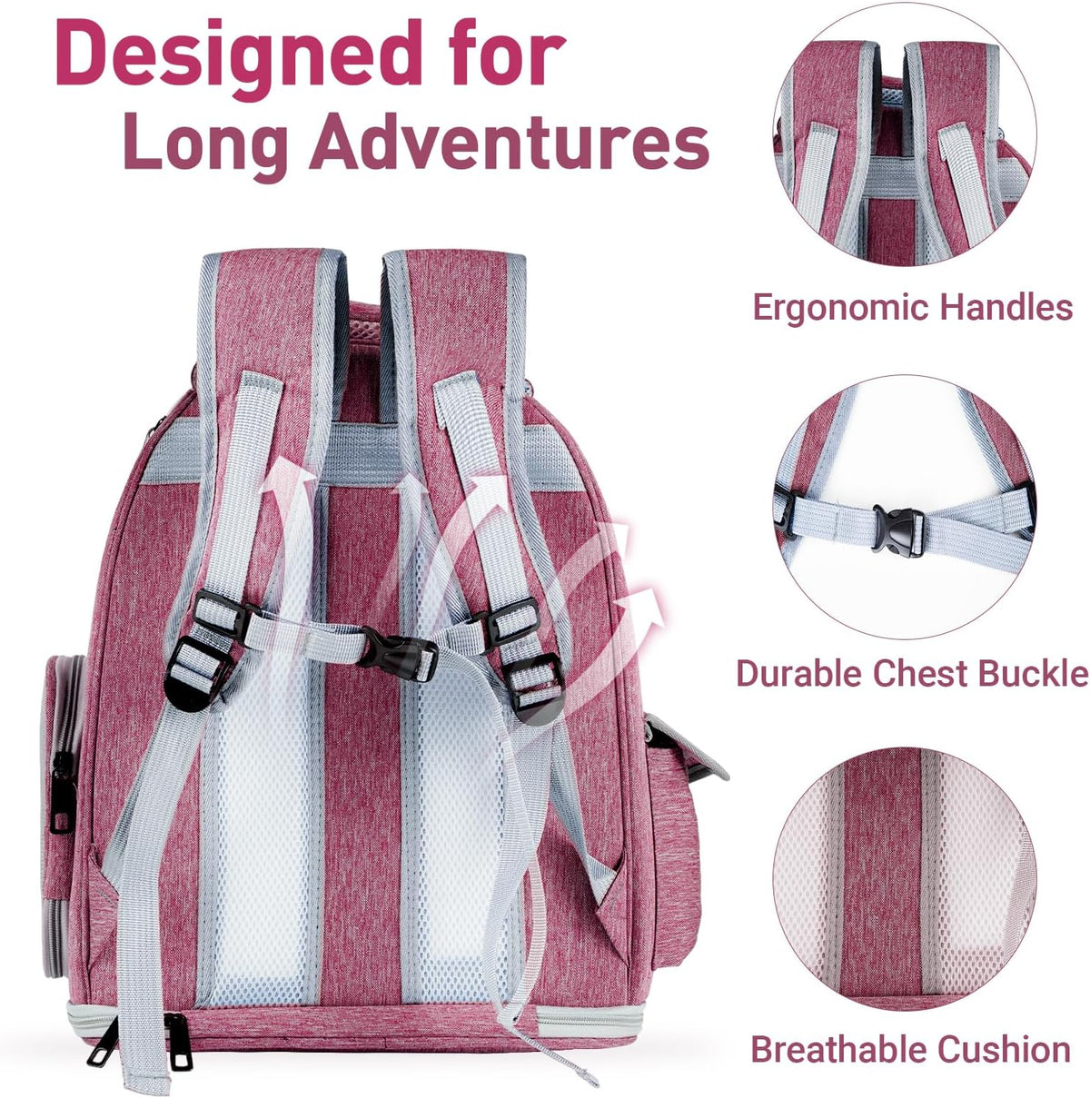 Cat Backpack Carrier Clear Bubble Window for Cats & Small Dogs up to 15 lb