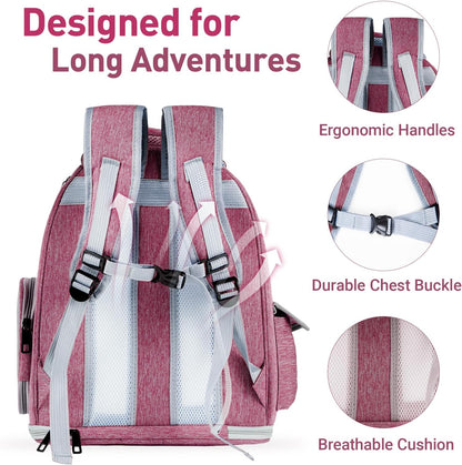 Cat Backpack Carrier Clear Bubble Window for Cats & Small Dogs up to 15 lb