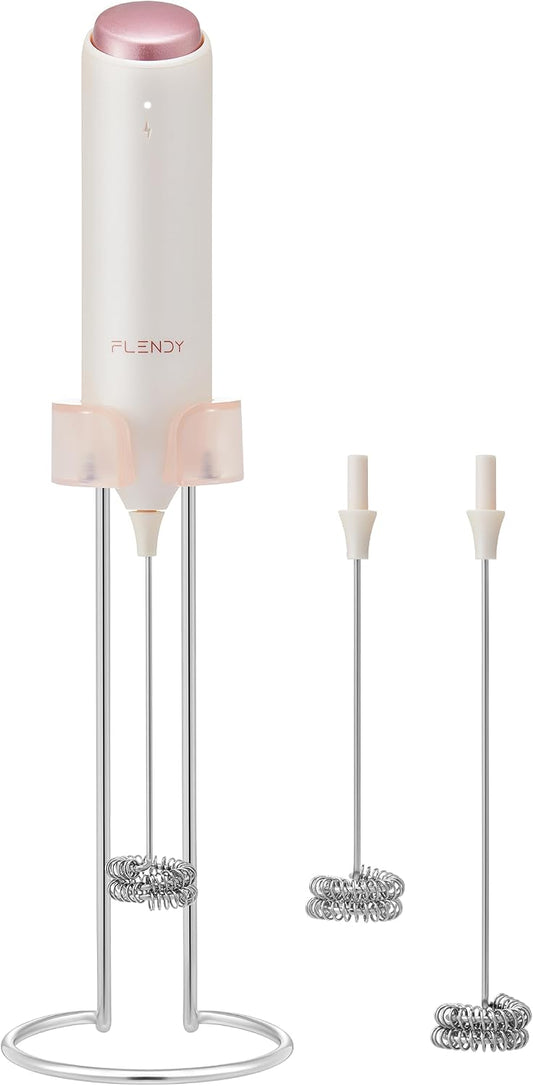 Rechargeable Milk Frother Handheld with Charging Stand