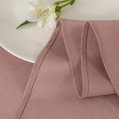 Round Linen Looking Textured Tablecloth Spill-Proof Wrinkle Free Soft Jacquard Table Cloth for Circular Table Cover, for Dining Room Buffet Banquet Parties Holiday Dinner, 70 Inch Dusty Pink