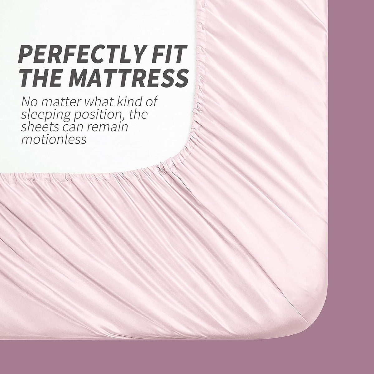 Satin Sheets Full Size Blush Pink 4 Pcs Bedding Set