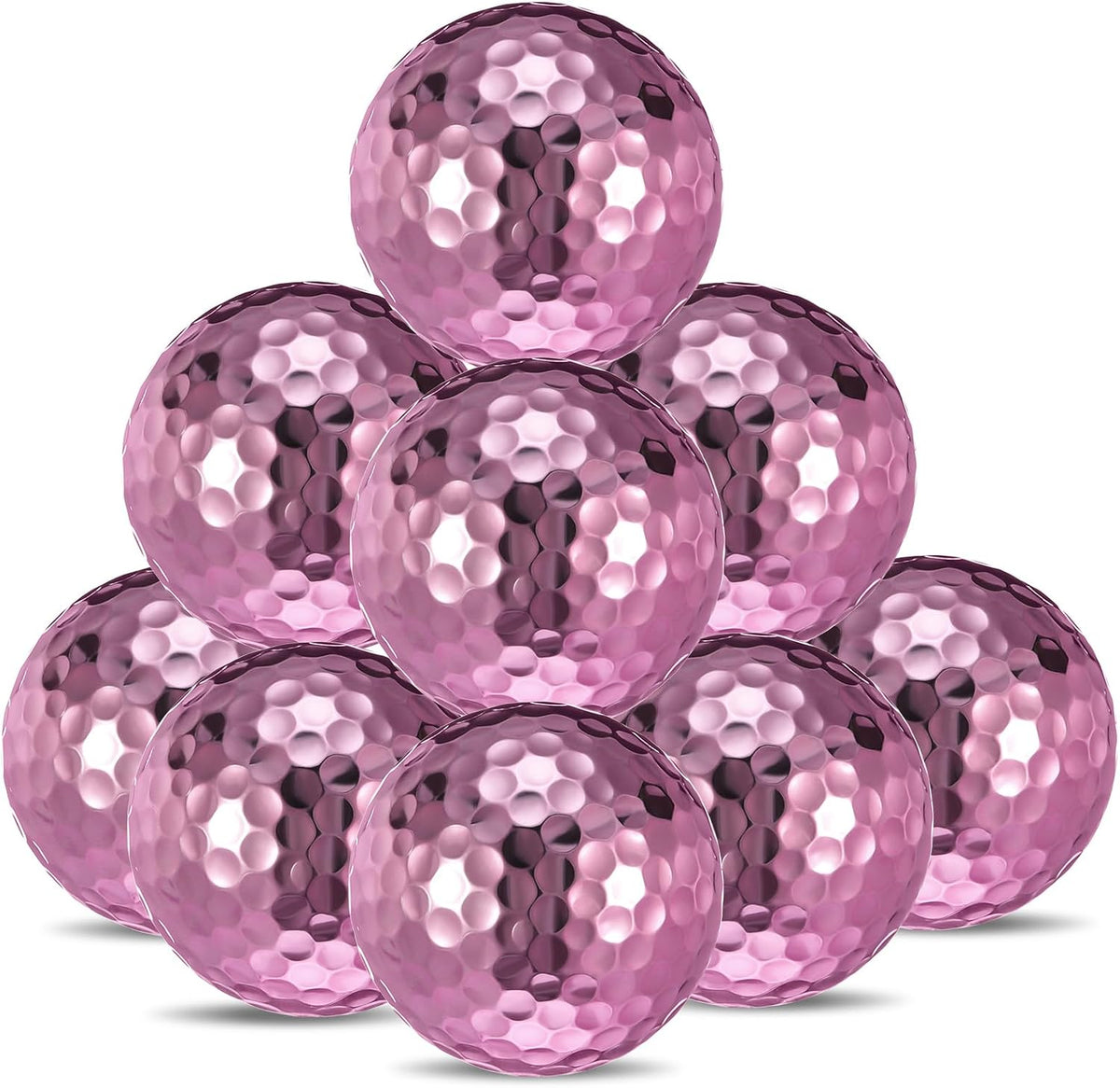 Hiboom One Dozen Metallic Golf Balls for Women, Ladies