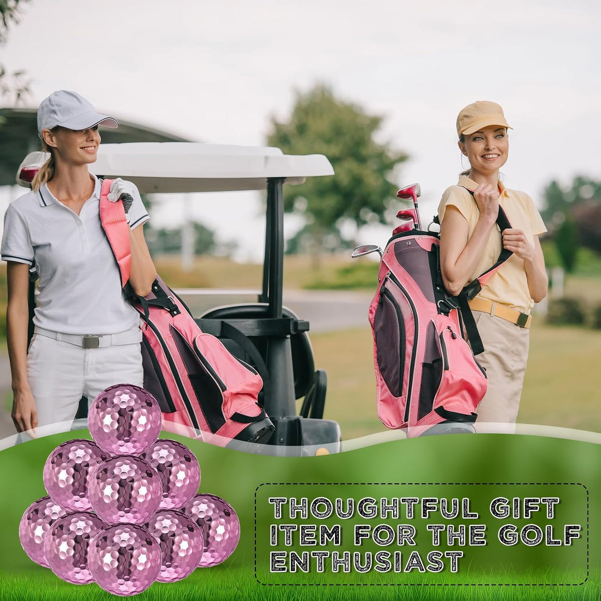 Hiboom One Dozen Metallic Golf Balls for Women, Ladies