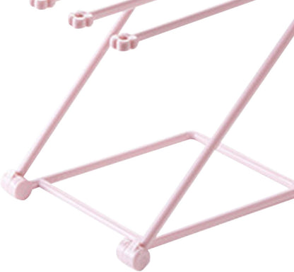 Washcloth Holder Dish Rag Cloth Holder Countertop Dishcloth Drying Rack 4 Arms Folding Vertical Hand Towel Stand Dish Rag Storage Holder for Kitchen(Light Pink)