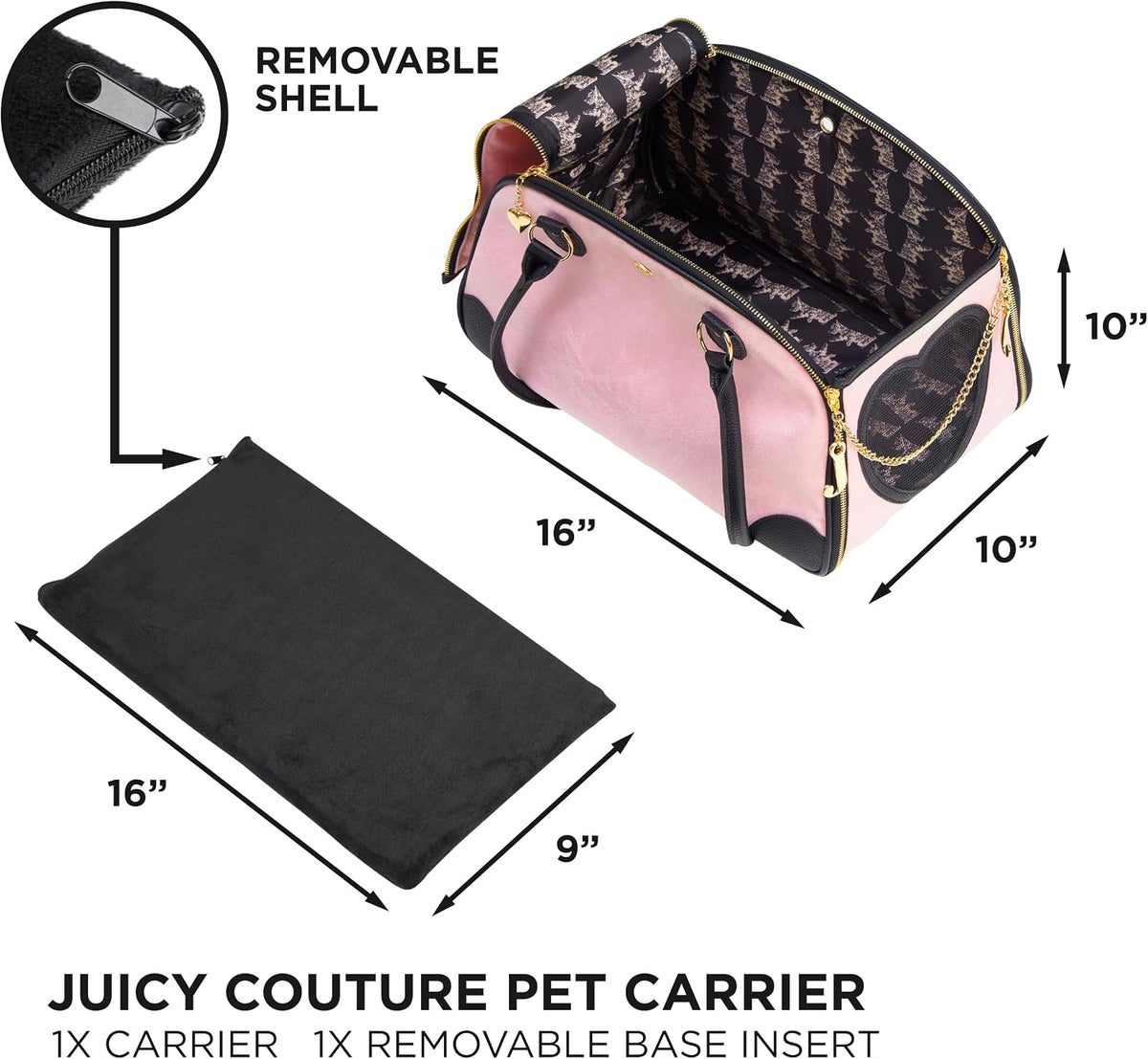 Give Me Treats Pet Carrier - Stylish Pink Travel Bag for Small Dogs and Cats