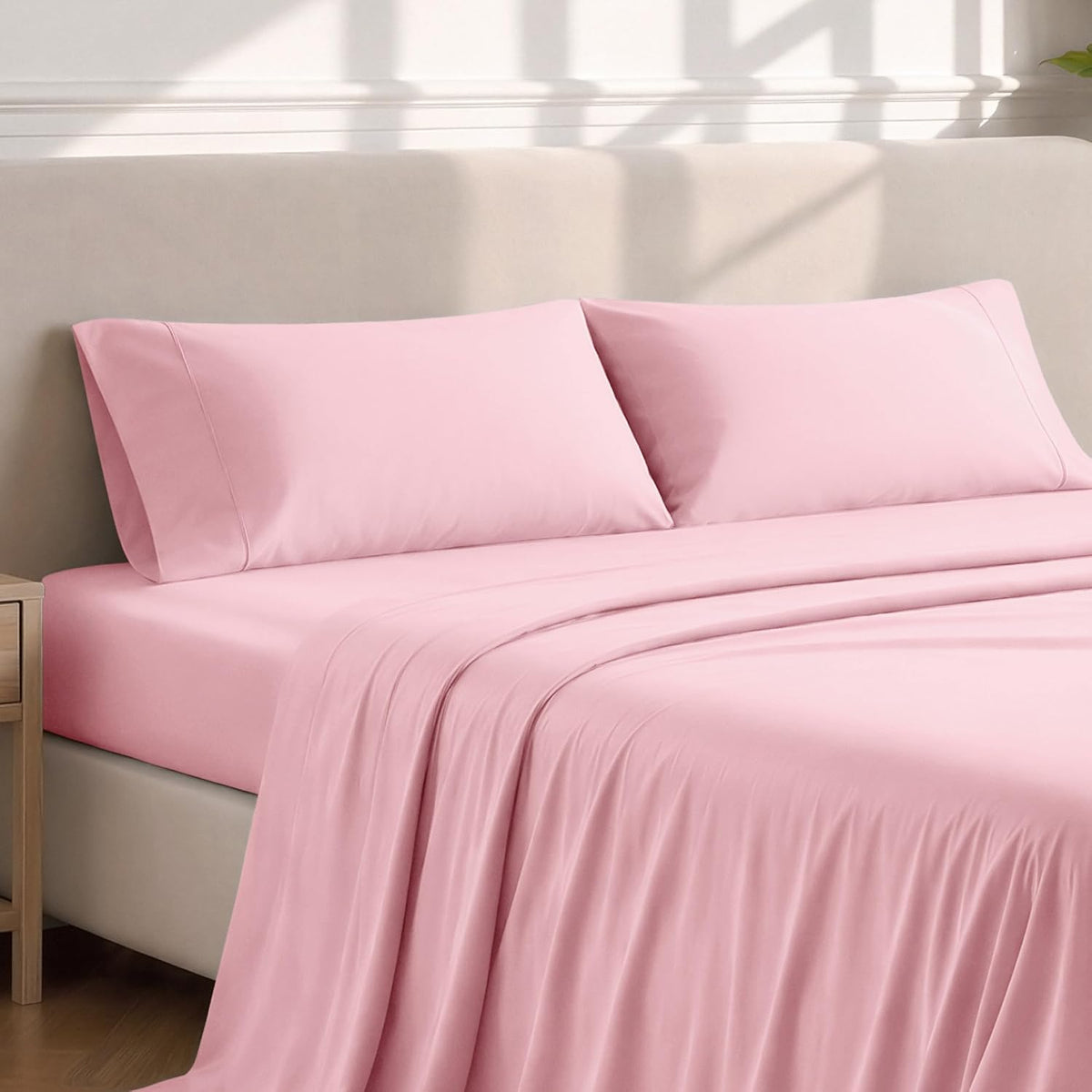 Pillowcases Open End (Standard Set of 2, Light Pink)