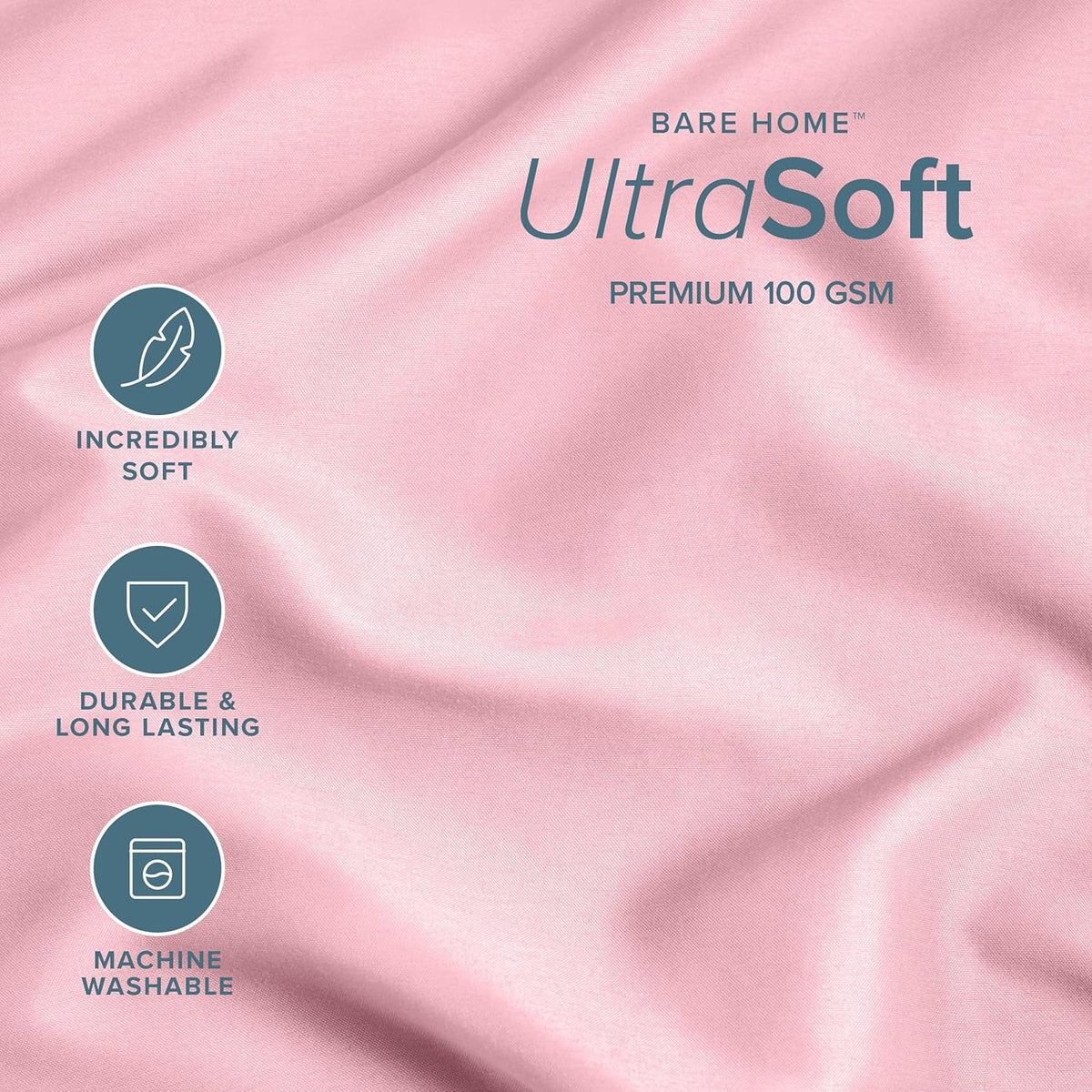 Pillowcases Open End (Standard Set of 2, Light Pink)