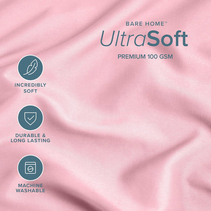 Pillowcases Open End (Standard Set of 2, Light Pink)
